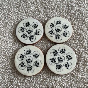 Skull Patterned Coasters Set